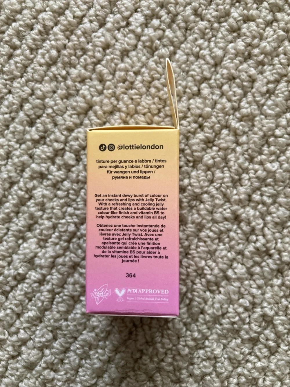 Lottie London Jelly Twist Cheek & Lip Tint Berry Burst Pink Red NIB